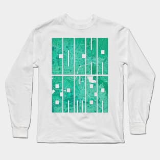 Cochabamba, Bolivia City Map Typography - Watercolor Long Sleeve T-Shirt